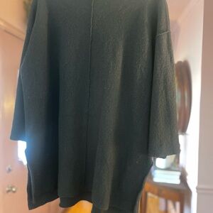 Eileen Fisher Black Poncho Sweater